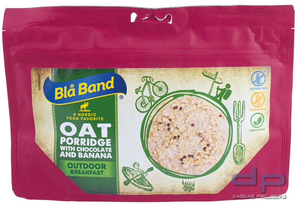 BLÅ BAND OUTDOOR BREAKFAST - HAFERBREI MIT SCHOKOLADE UND BANANE