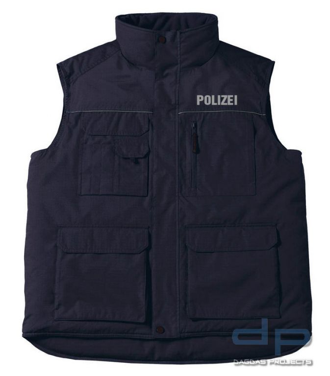 Behörden Pro Bodywarmer mit Wunschaufdruck in reflex silber