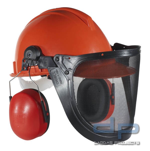 Waldarbeiter-Helmset in Orange