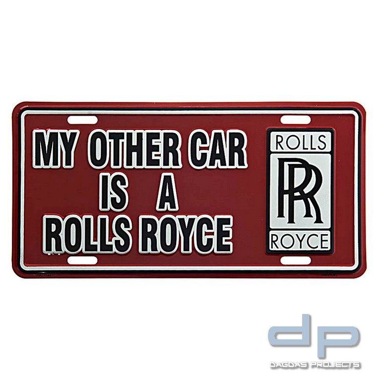 Nummernschild My Other Car is a Rolls Royce