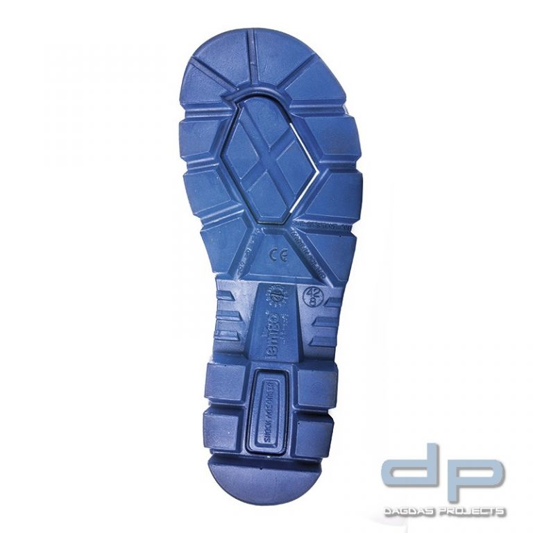 PU-Stiefel in Weiß/Blau