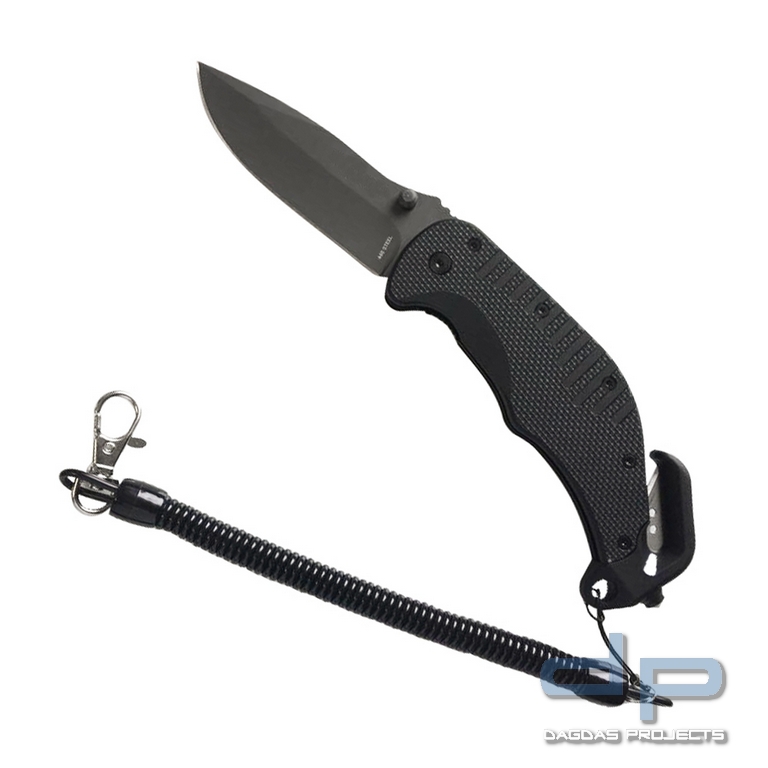 Rettungsmesser "Elite" glatte Klinge inkl. Clip und Kette