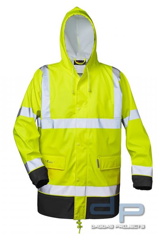 NORWAY PU-Stretch Regenjacke in Gelb/Schwarz