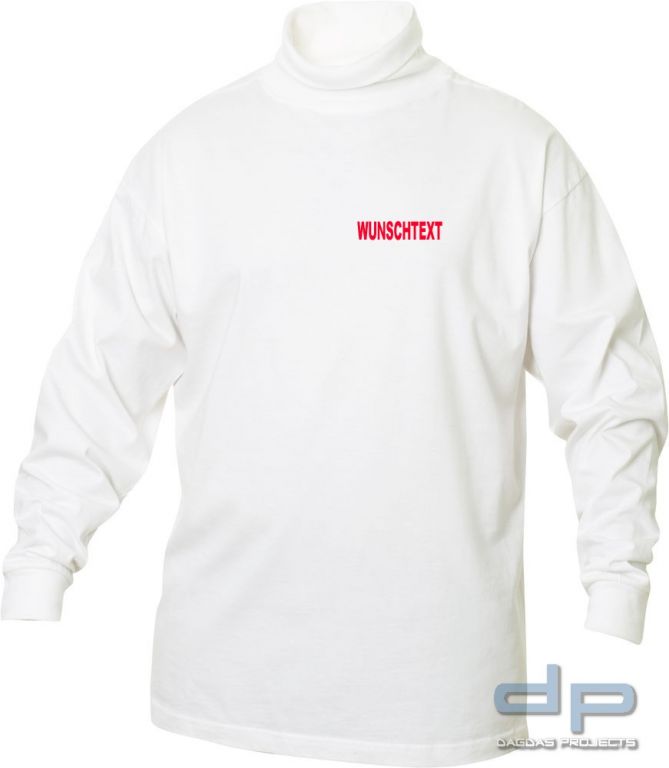 Behörden Rollkragen T-Shirt mit langen Ärmeln und Aufdruck nach Wunsch