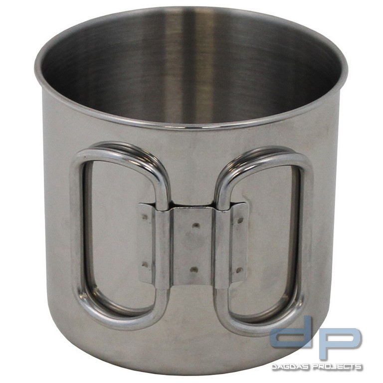 Tasse, Edelstahl, Klappgriffe, 450 ml