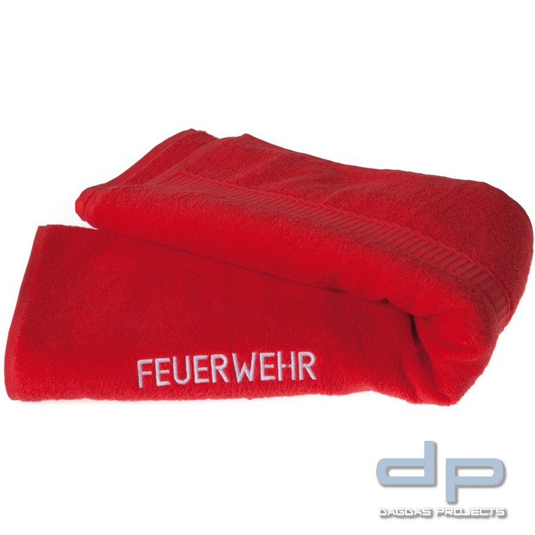 Badetuch FEUERWEHR, rot Frottee