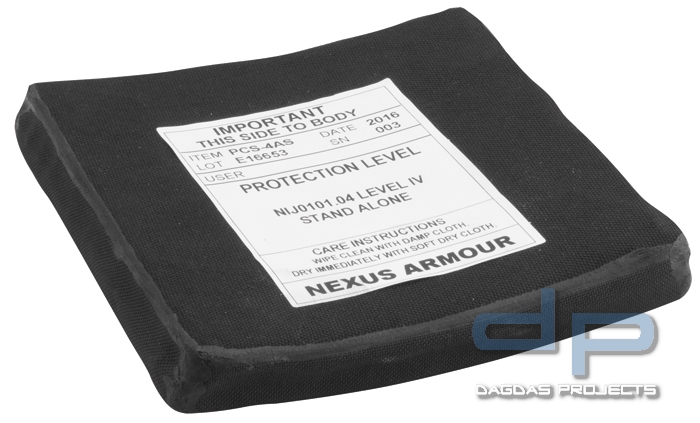 NEXUS Schutzplatte Level IV Stand Alone Seite