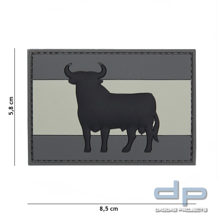 Emblem 3D PVC Spanischer Stieraanse grau