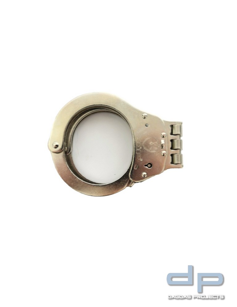 COP® 0108 Stahlhandfessel mit Gelenk und Sicherungsverriegelung Double Lock