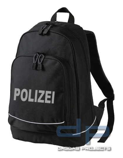 Behördenrucksack mit Wunschtext in reflex silber