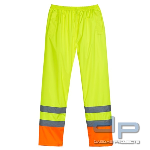 WARNSCHUTZ REGENHOSE in Gelb-Orange