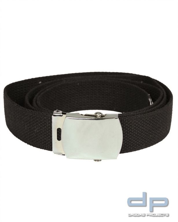 US Hosengürtel Cotton schwarz VPE 10