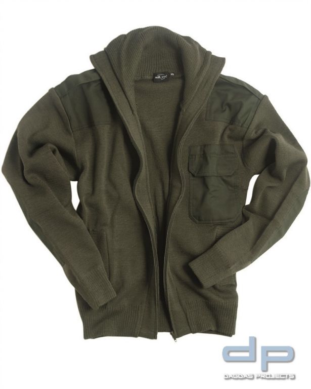 Strickjacke Mil-Tec oliv