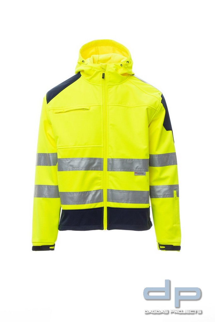Payper Behörden Warnschutz Softshelljacke "SHINE 2.0" in verschiedenen Farben mit Aufdruck nach Wuns