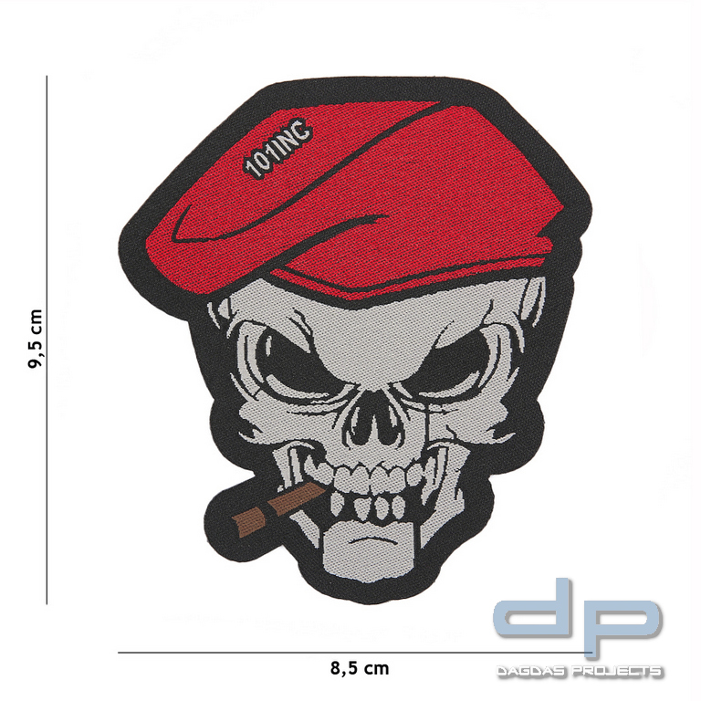 Emblem Stoff fein gewebt Skull Zigarre