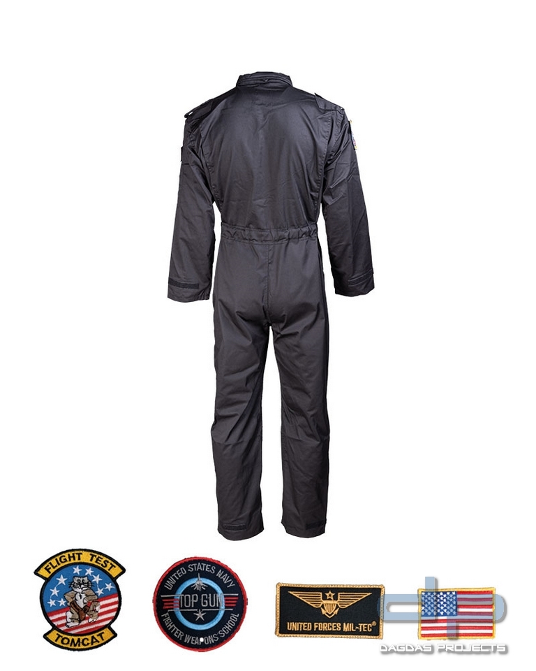 US FLIEGERKOMBI KIDS M.ABZEICHEN SCHWARZ VPE 2