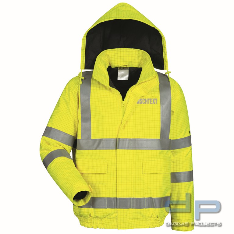 Safestyle MULTINORM PILOTJACKE in Gelb mit Aufdruck nach Wunsch auf Brust und Rücken