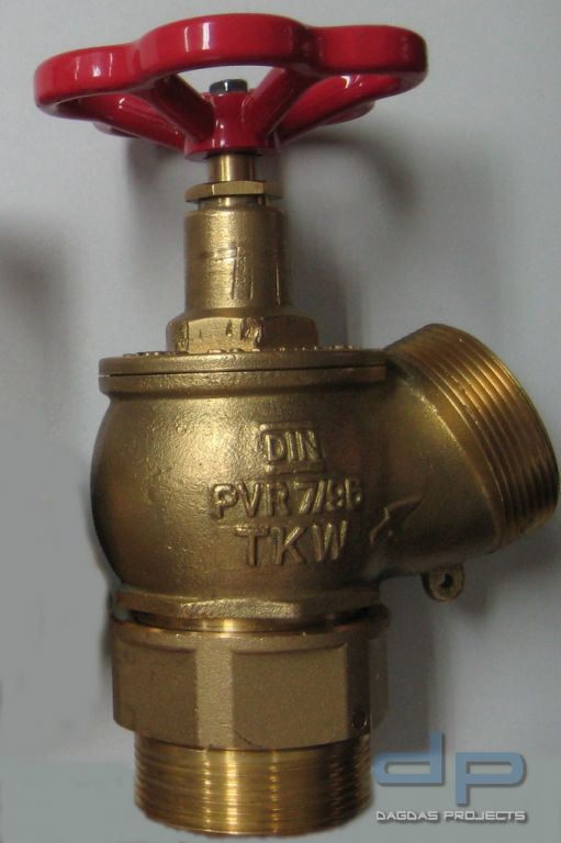 Schlauchanschlußventil mit integrierter Montageverschraubung Storz-C Messing