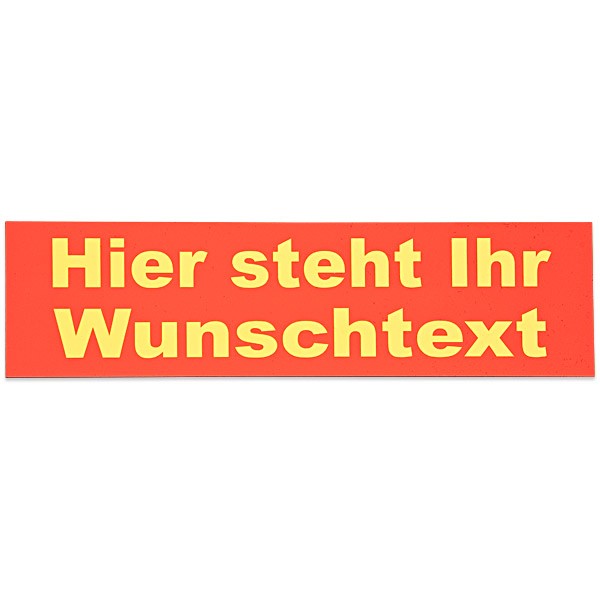 Magnetfolie - 30x8cm - neonrot - Wunschtext