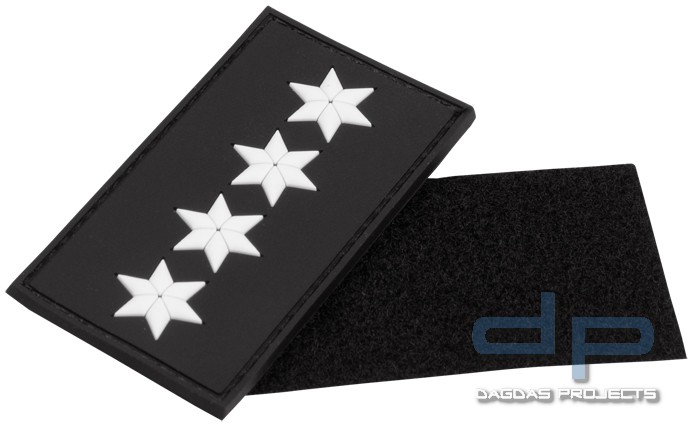 3D Dienstgradabzeichen Polizeihauptkommissar (4 Sterne)