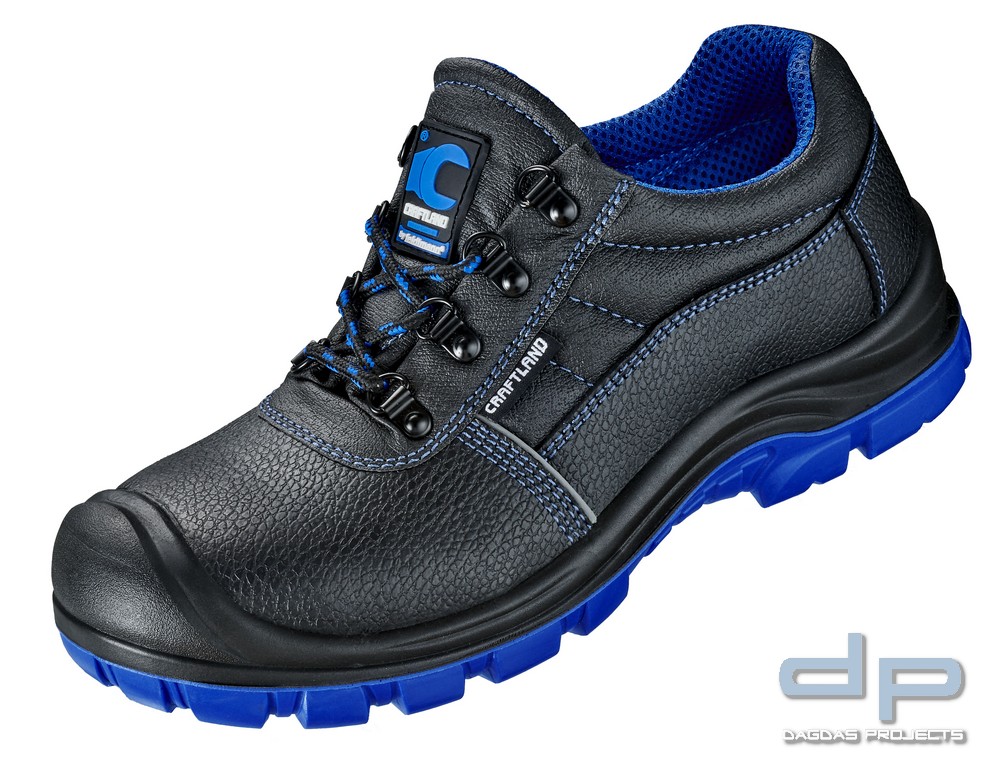 Halbschuhe EN ISO 20345 S3 SRC in der Farbe Schwarz, Blau abgesetzt