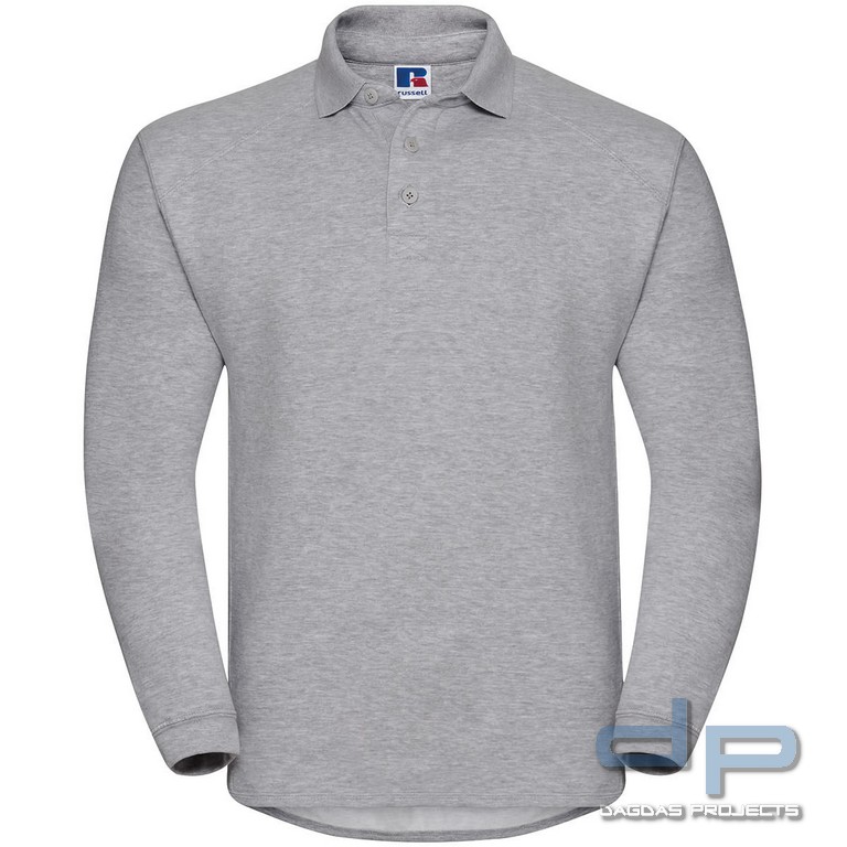 Behörden Sweatshirt in verschiedenen Farben mit Kragen und Wunschaufdruck in reflex silber