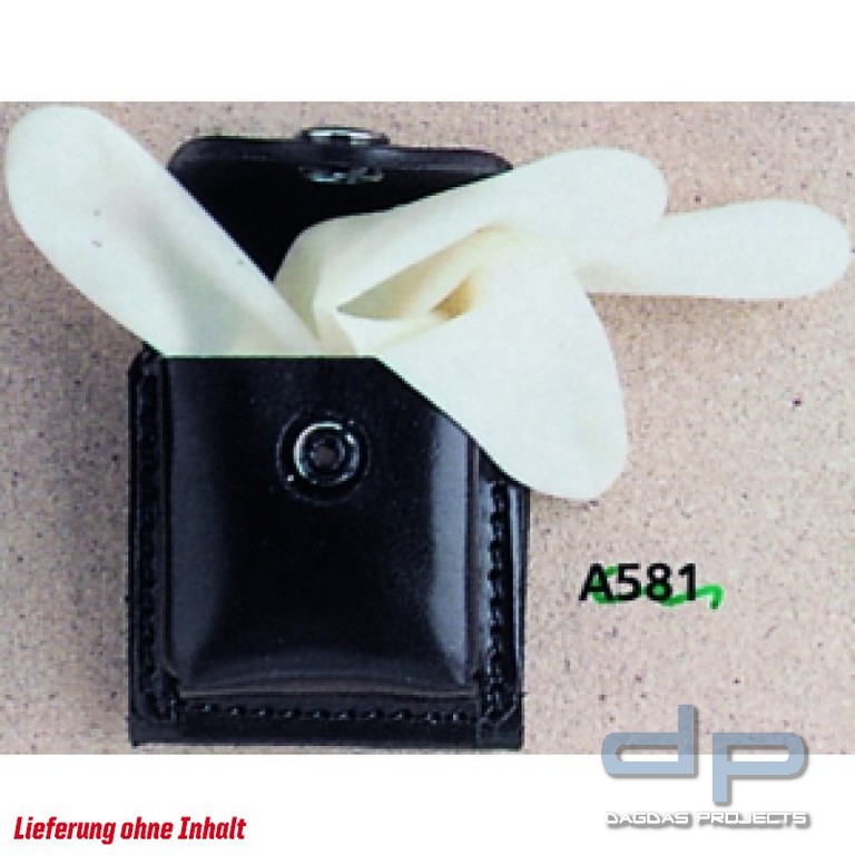 Latex-Handschuhtasche - aus Leder (ohne Inhalt)