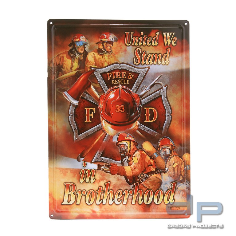 Metallplatte groß #110 United We Stand