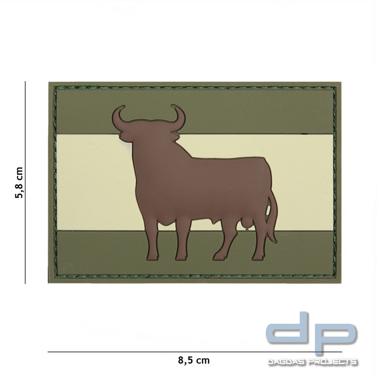 Emblem 3D PVC Spanischer Stier woodland
