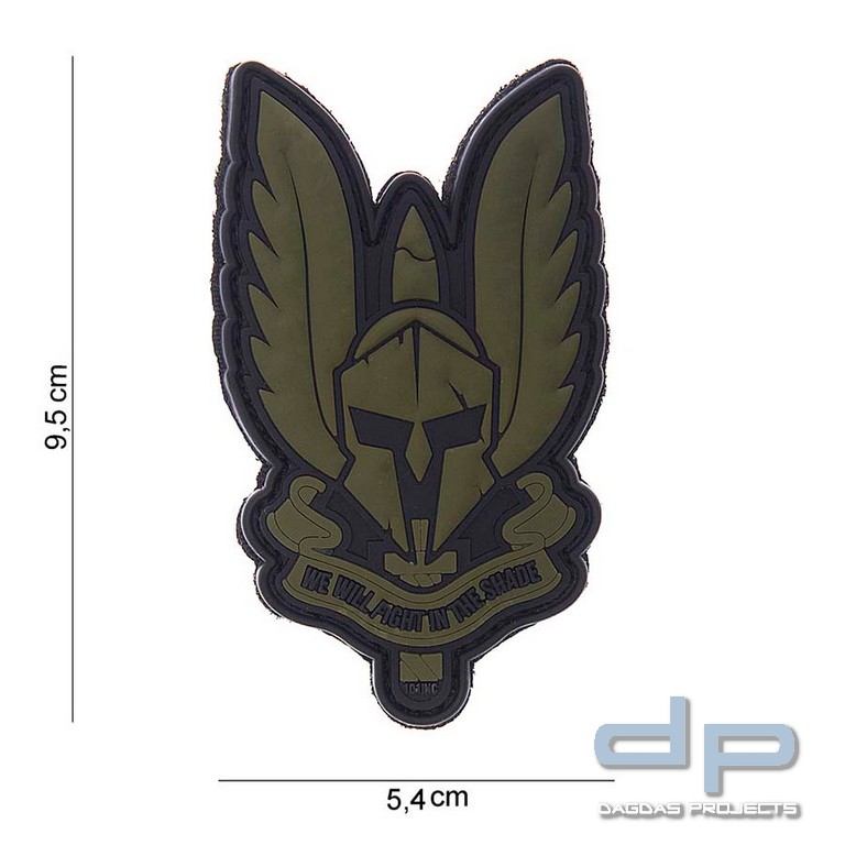 Emblem 3D PVC Spartan grün
