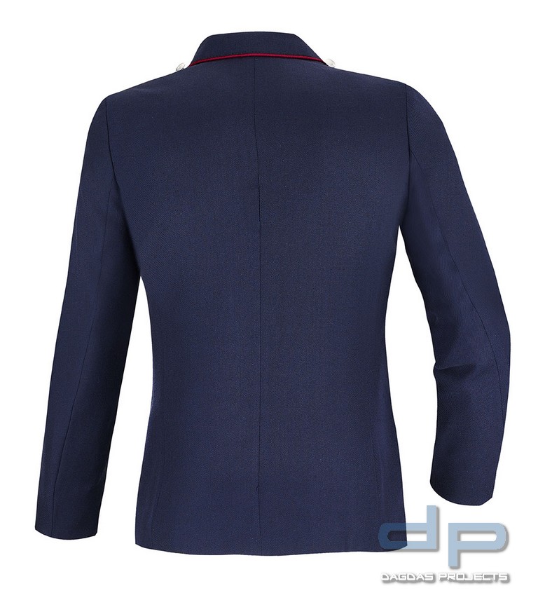 Damen Uniformjacke mit Kragenbiese karmesinrot und Vorrichtung für Schulterstücke