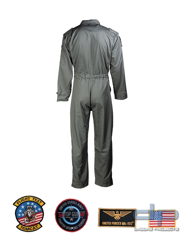 US FLIEGERKOMBI KIDS M.ABZEICHEN OLIV VPE 2