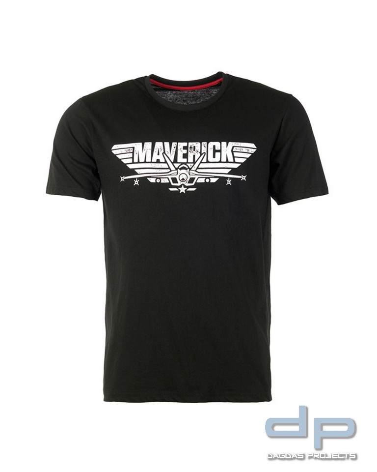 T-SHIRT M.DRUCK ′MAVERICK′ SCHWARZ VPE 3
