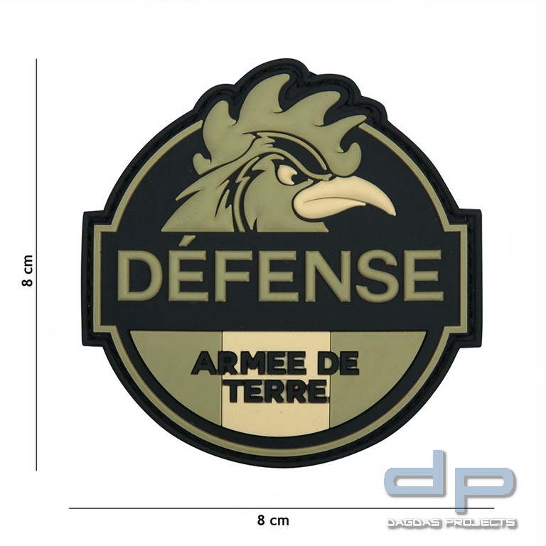 Emblem 3D PVC Defense Armee de Terre grün