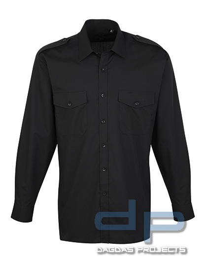 Pilot Shirt Longsleeve in verschiedenen Farben