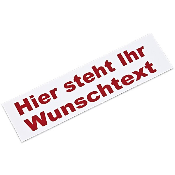 Magnetfolie - 30x8cm - weiß - Wunschtext