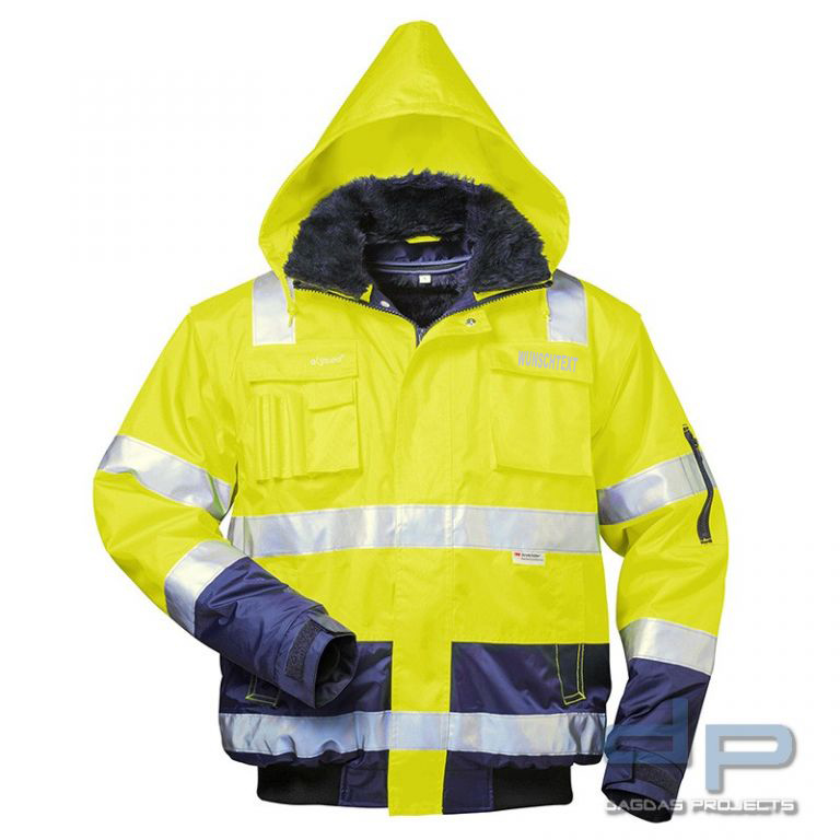 Warnschutz Jacke Orange oder Gelb mit Aufdruck nach Wunsch