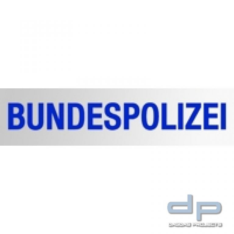 KFZ Magnetschild - BUNDESPOLIZEI - weißer Hintergrund - zugelassen bis 200 km/h - 50x10 cm