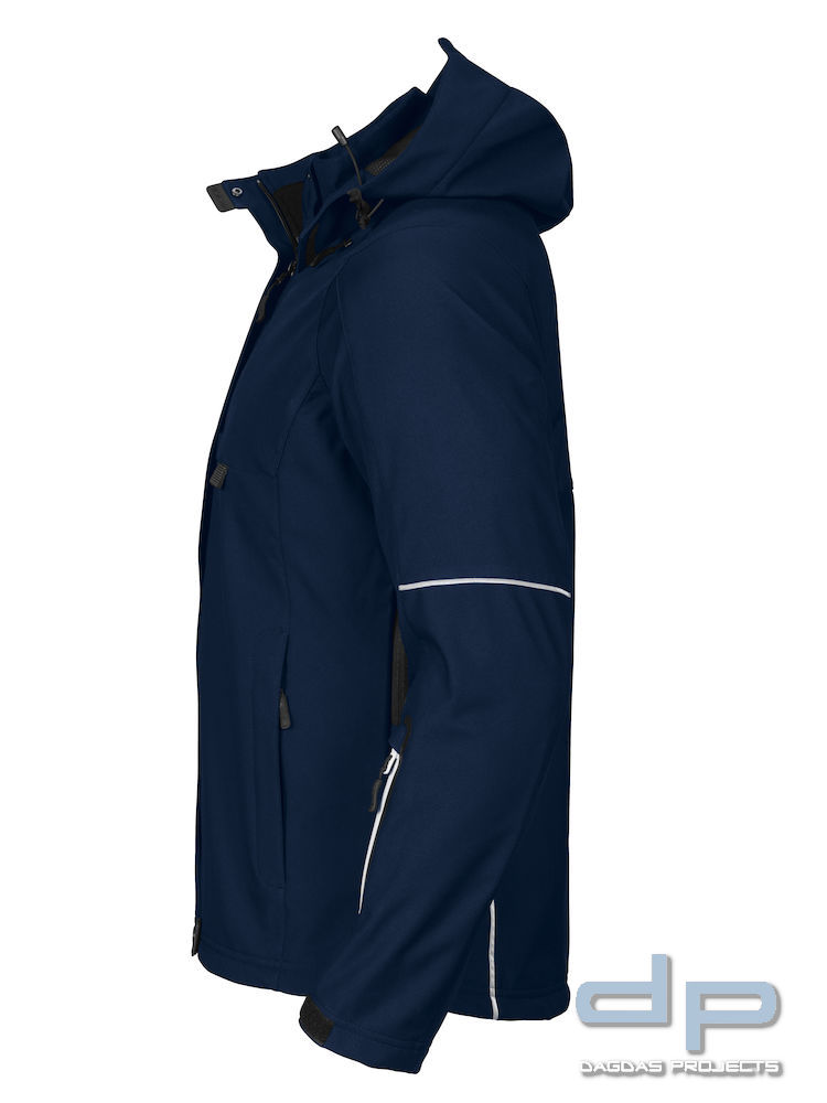 Behörden Funktions Softshelljacke Damen 3-lagig inklusive Wunschbedruckung in 3 m reflex silber Farb