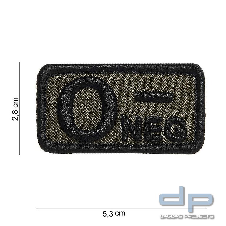 Emblem Blutgruppe O-Negativ grün