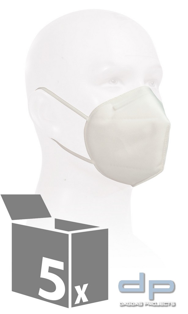 KN95 MASKE MIT ELASTISCHEN BÄNDERN 5ER SET