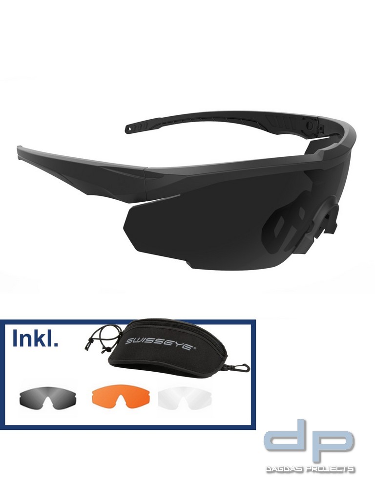 SWISS EYE® Takt. Schutz-/Schiessbrille "Blackhawk PRO" inkl. Wechselscheiben
