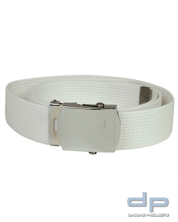 US Hosengürtel Cotton weiss VPE 10