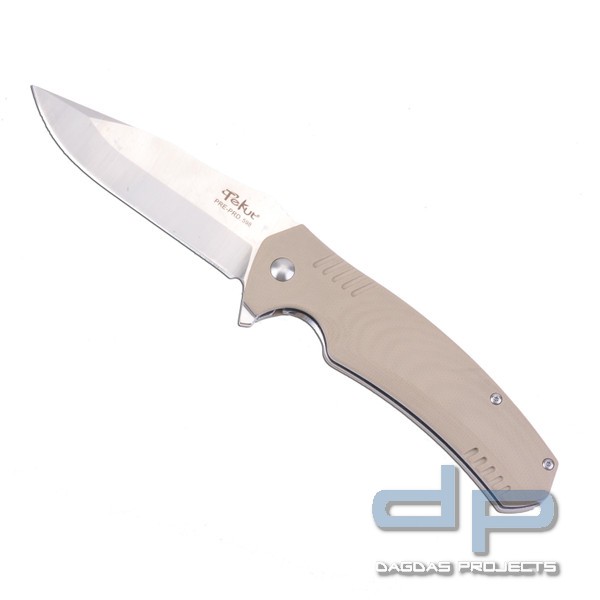 EDC Klappmesser TIBURON Skandinavischer Sandvik Stahl 12C27 Sand von TEKUT