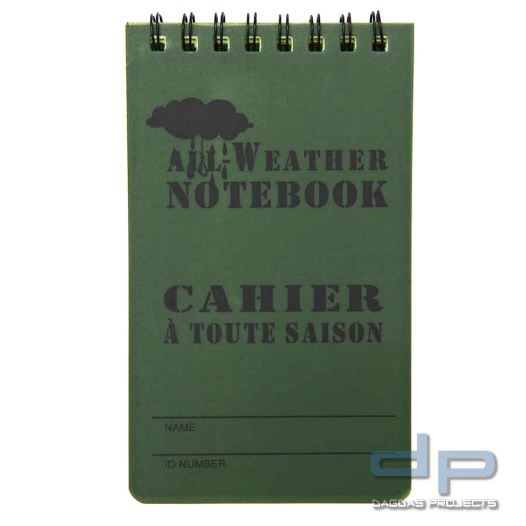 All Weather Notizbuch klein