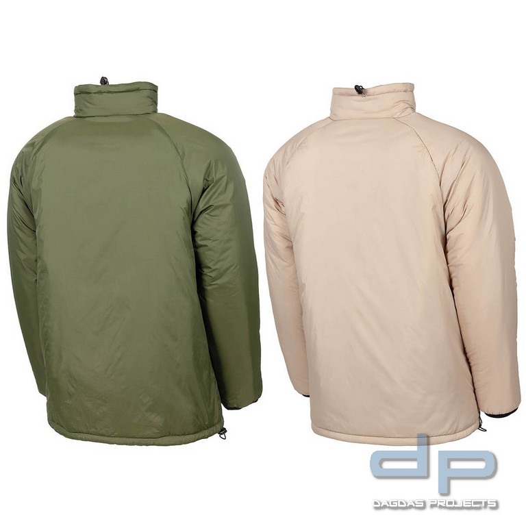 Brit. Thermojacke, wendbar, oliv/kaki, große Größen