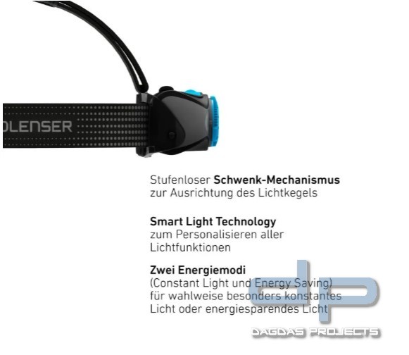 Ledlenser Stirnlampe MH7 Grau/Schwarz