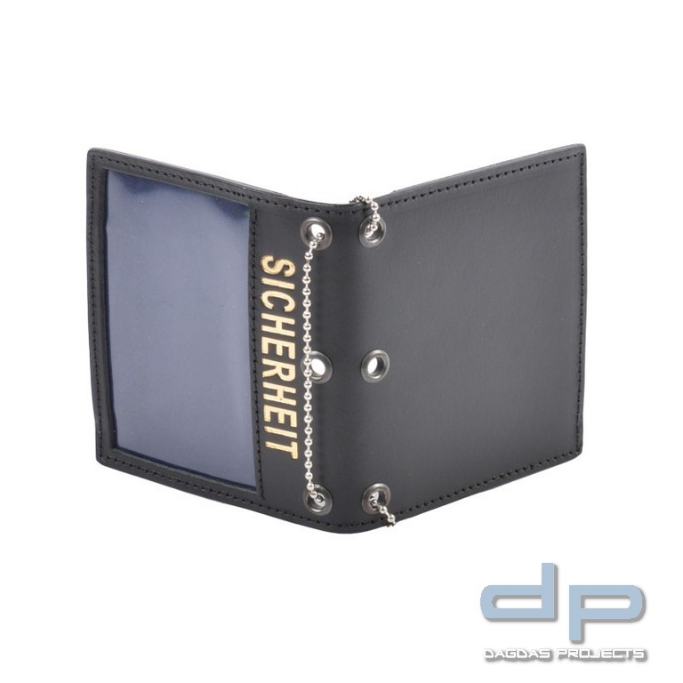 COP® Umhänge-Dienstausweismäppchen MIT DRUCK, Scheckkartenformat, Leder