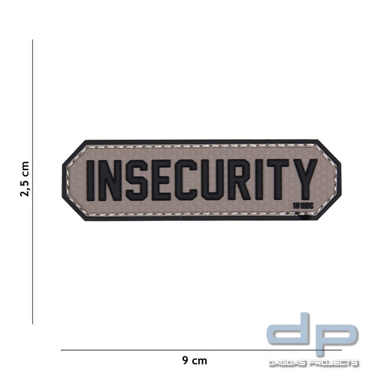 Emblem 3D PVC Insecurity grau