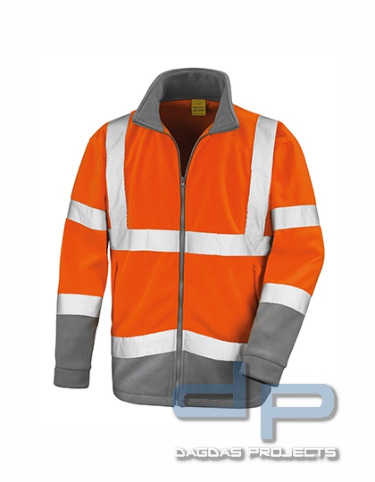 Safety Microfleece Jacket orange oder gelb